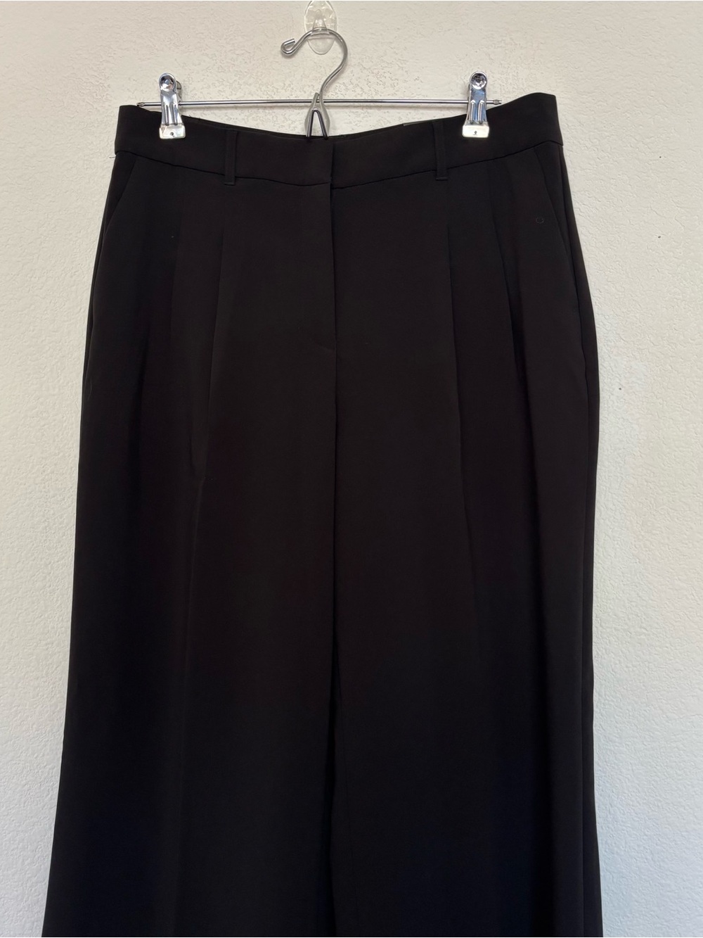 WHBM Pleated Wide Leg Pant Black NWT - Picture 4 of 10
